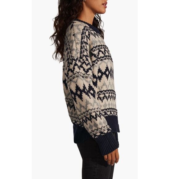 Favorite Daughter Sweater & Hat Set, Blue-Grey Fair Isle, NWT, Size M - Picture 4 of 10